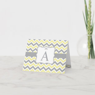 Cartão De Notas Parker Note Card - Yellow and Gray