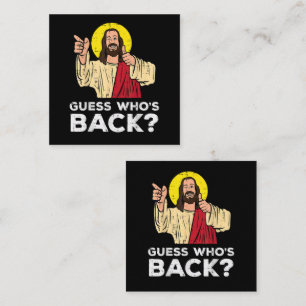 Cartão De Notas Páscoa Adivinhe Quem Voltou Jesus Engraçado Religi