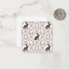 Cartão De Notas Páscoa Xadrez Marrom