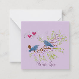 Cartão De Notas Pássaros do Amor