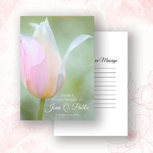 Cartão De Notas Pastel Primavera Tulip Flower Compartilha um Funer