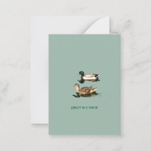 Cartão De Notas Patos-de-pata