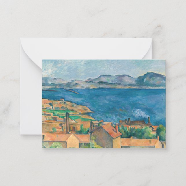 Cartão De Notas Paul Cezanne - Baía de Marselha, Vista de Estaque (Frente)