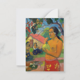 Cartão De Notas Paul Gauguin - Mulher segurando uma Fruta