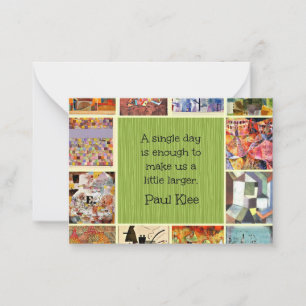 Cartão De Notas Paul Klee Collage e Cotação