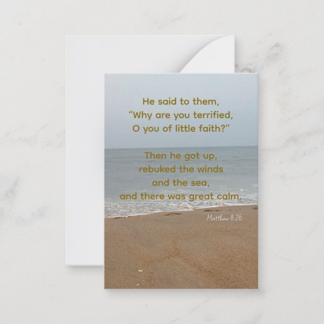 Cartão De Notas Peace Be still - Beach & Ocean Santa Card (Matthew (Frente)