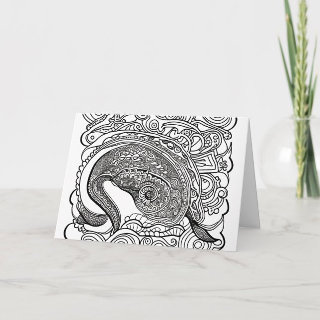 Cartão De Notas Peacock (Frente)