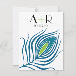 Cartão De Notas Peacock Feather Flat Notecard