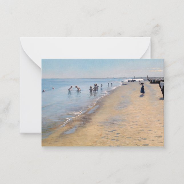 Cartão De Notas Peder Severin Kroyer - Dia de Verão na Praia de Sk (Frente)