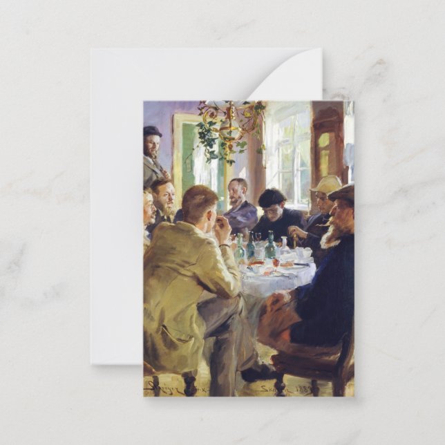 Cartão De Notas Peder Severin Kroyer - Hora do almoço (Frente)
