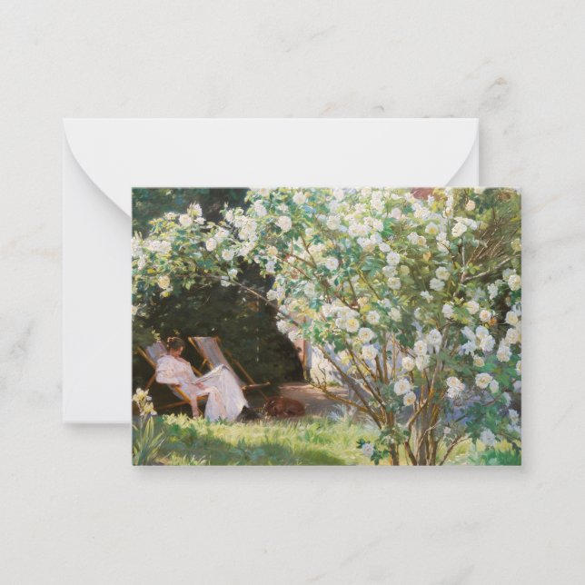 Cartão De Notas Peder Severin Kroyer - Rosas (Frente)