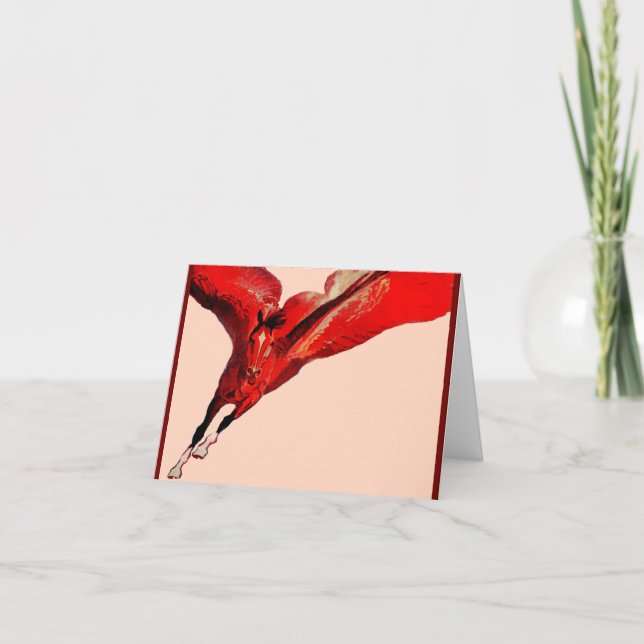 Cartão De Notas Pegasus, o cavalo voador (Frente)