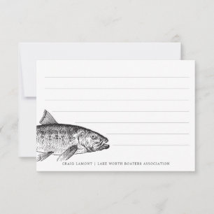 Cartão De Notas Pensamentos Fishy Papel de carta Personalizado E