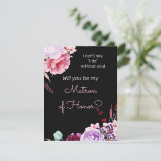 Cartão De Notas Peonies Sê Minha Proposta de Honra