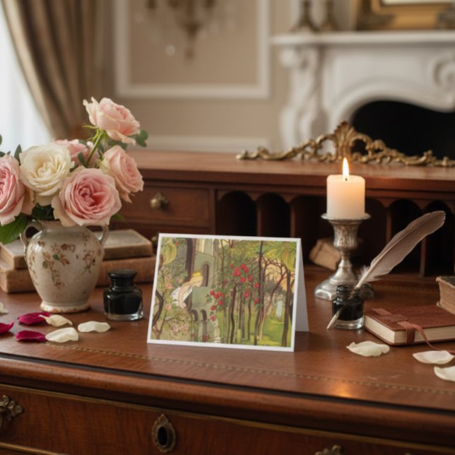 Cartão De Notas Pequena Princesa na Floresta (Criador carregado)