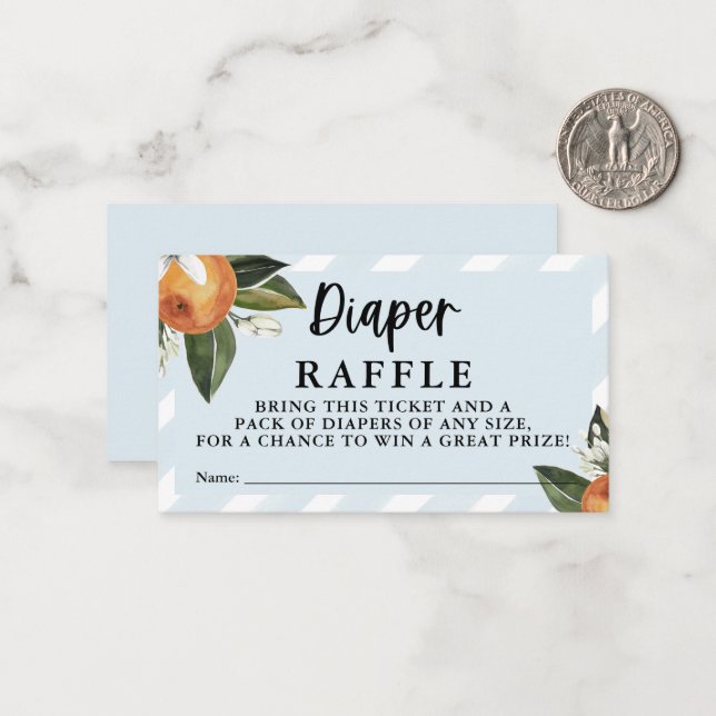 Cartão De Notas Pequeno Cutie Clementine Boy Fralda Raffle (Frente/Verso In Situ)