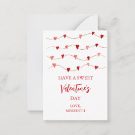 Cartão De Notas Pequeno Tem um Doce Dia dos Namorados Classe Infan