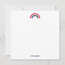 Cartão De Notas Perdido Arco-íris Moderno Azul