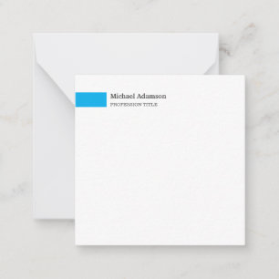 Cartão De Notas Perfil simples e minimalista elegante
