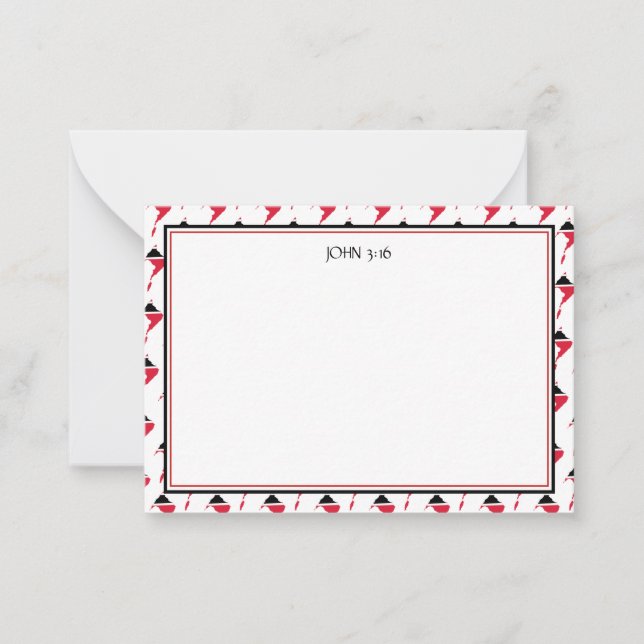 Cartão De Notas Personalizada Escritura Cristã de TRINIDAD TOBAGO (Frente)