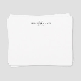 Cartão De Notas Personalizado Casal Monogramado Inicial