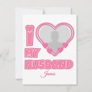 Cartão De Notas Personalizado Eu Amo Meu Marido - Adicionar Fotogr