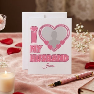 Cartão De Notas Personalizado Eu Amo Meu Marido - Adicionar Fotogr