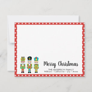 Cartão De Notas Personalizado Feliz Natal Noz Cracker Estrelas Ver