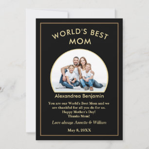 Cartão De Notas Personalizado Melhor Mãe Família Foto Personalizad