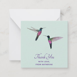 Cartão De Notas Personalizado Obrigado, Hummingbird