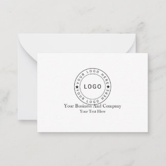 Cartão De Notas Personalizado seu Logotipo e Texto