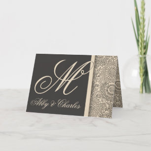 Cartão De Notas Personalize seu próprio casamento monográfico