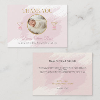 Cartão De Notas Personalized Baby Thank You Cards with Photo