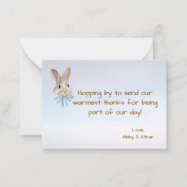 Cartão De Notas Personalized Easter Bunny Thank You Card