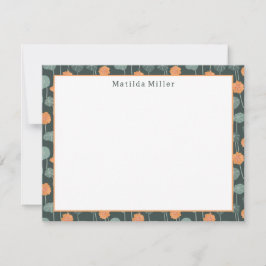 Cartão De Notas Personalized Floral Note Card