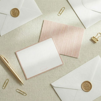 Cartão De Notas Personalized Patterned Note Card Set | Custom Name