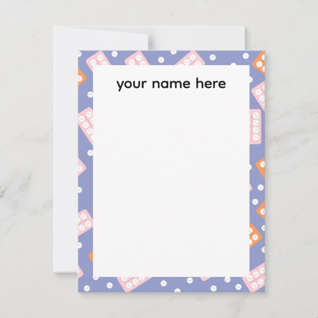 Cartão De Notas Personalized Pharmacy Tech Notecards (Frente)