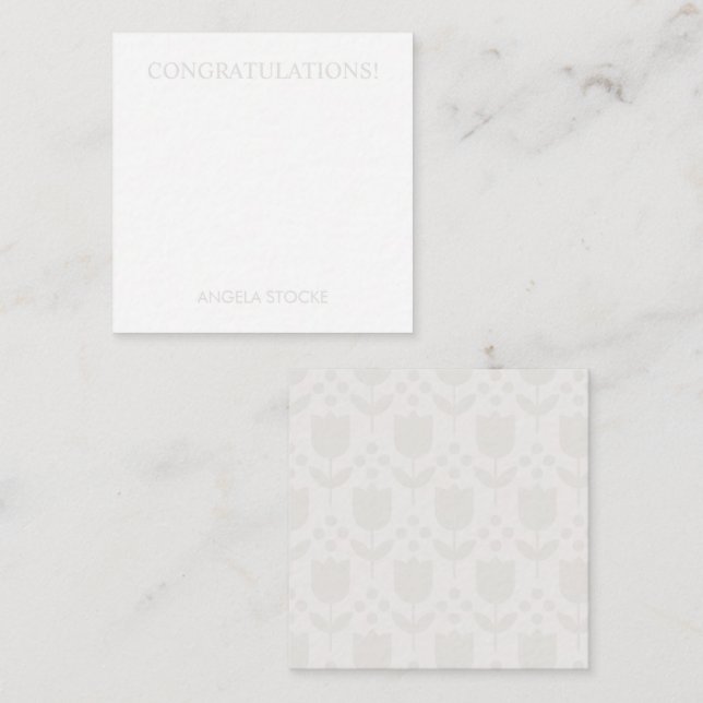 Cartão De Notas Personalized Retro Flower (Frente/Verso)