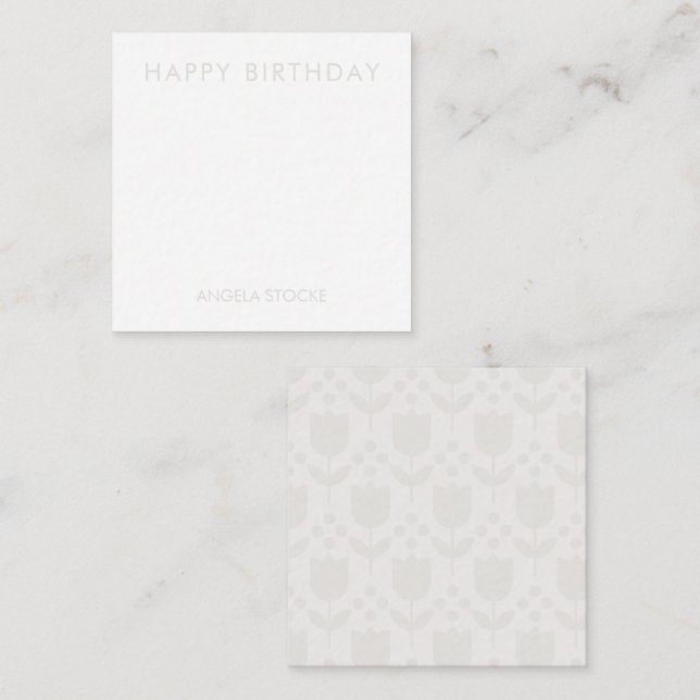 Cartão De Notas Personalized Retro Flower (Frente/Verso)