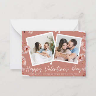 Cartão De Notas Personalized Valentine’s Day Photo Card | Romantic