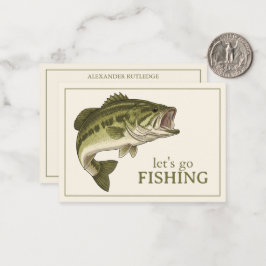 Cartão De Notas Pesca de Robalo Personalizada