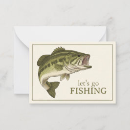Cartão De Notas Pesca de Robalo Personalizada