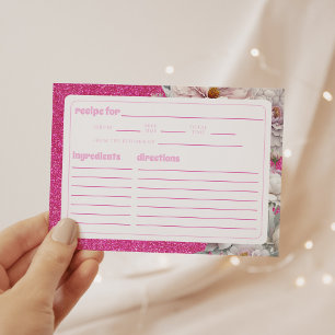 Cartão De Notas Petals Prosecco - Receita do Chá de panela de Arca