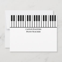 Cartão De Notas Piano Teacher Personal Stationery