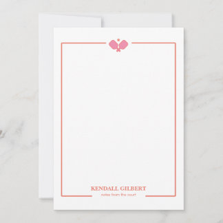 Cartão De Notas Pickleball Personalized Notecard | Custom Name
