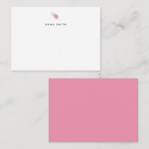 Cartão De Notas Picolé Personalizado Aquarela Rosa Orçamento
