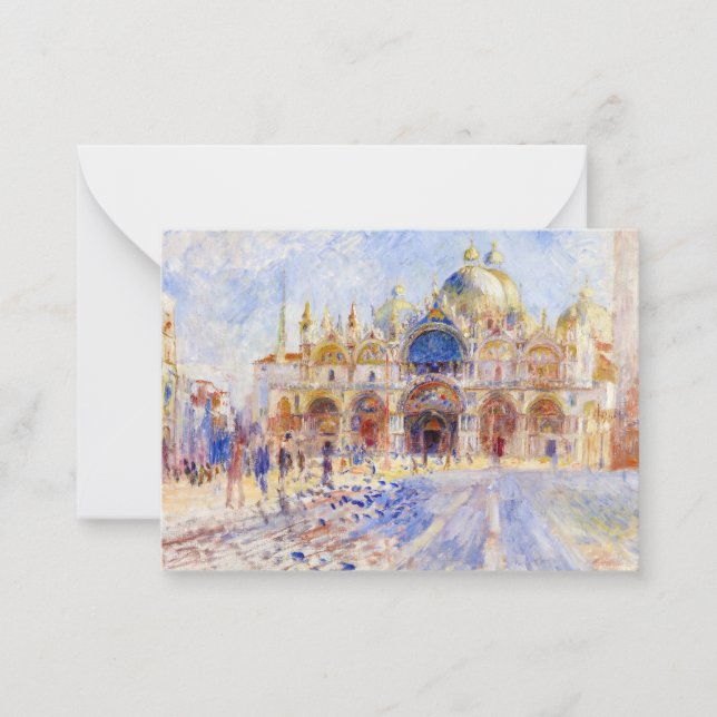 Cartão De Notas Pierre-Auguste Renoir - Veneza, Piazza San Marco (Frente)