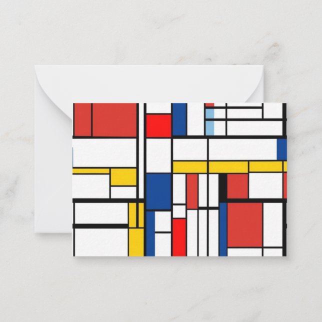Cartão De Notas Piet Mondrian (Verso)