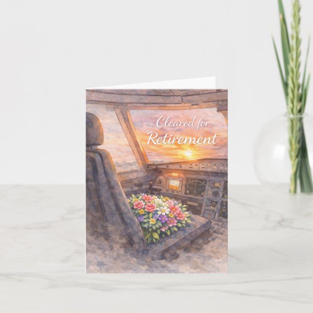 Cartão De Notas Pilot Cleared for Retirement  (Frente)