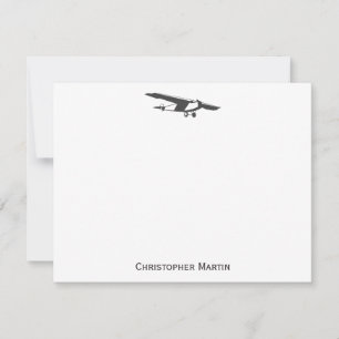 Cartão De Notas Piloto de avião Vintage - Cinzas Retroativas Moder